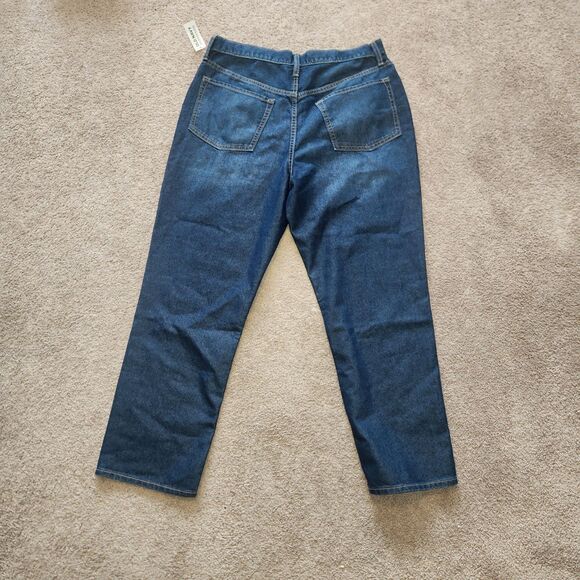 NWT Old Navy Plus Size Womens Jeans Size 20 Slouchy Straight Button High Rise - Picture 4 of 7
